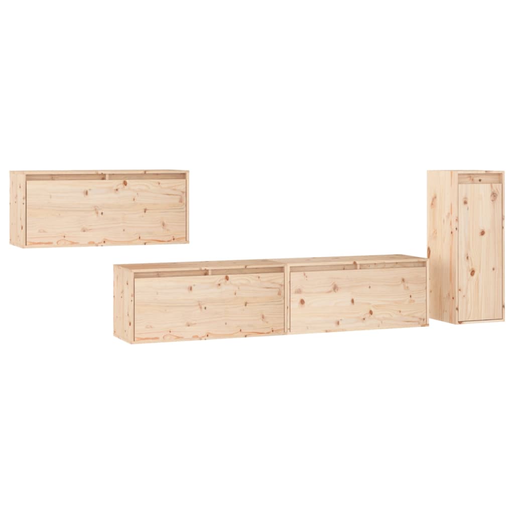 Meubles TV 4 pcs Bois massif de pin - XIOS