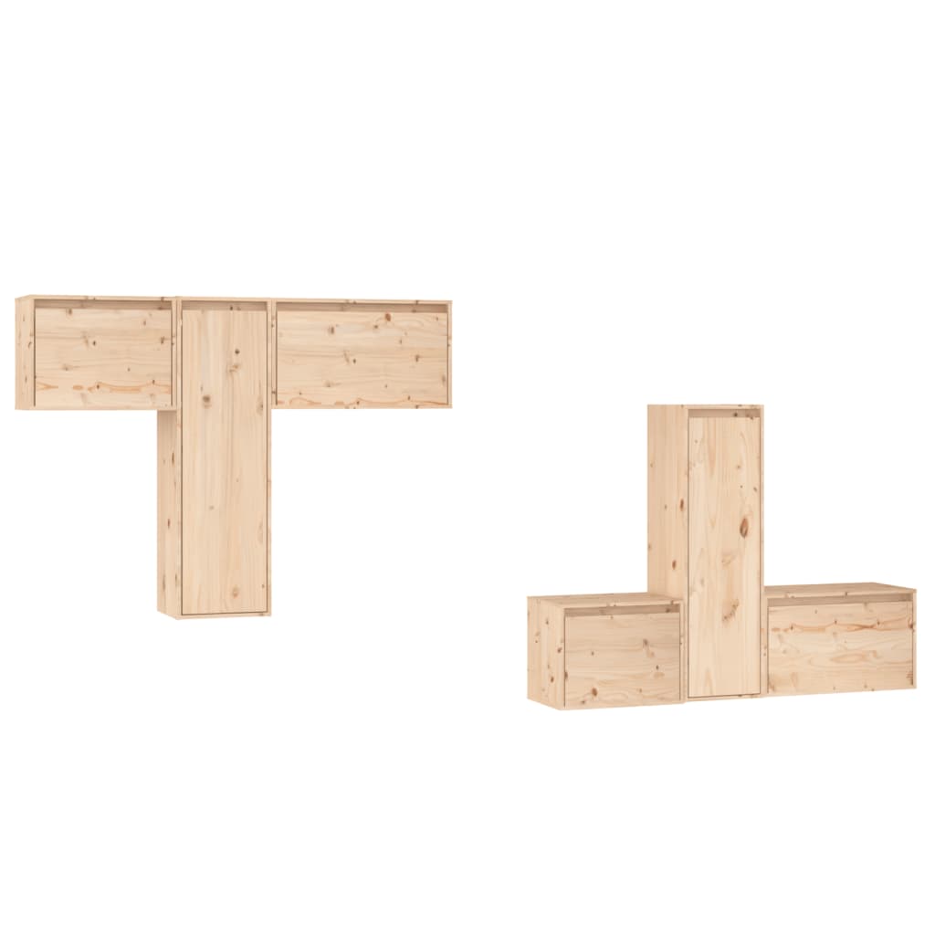 Meubles TV 6 pcs Bois massif de pin - XIOS