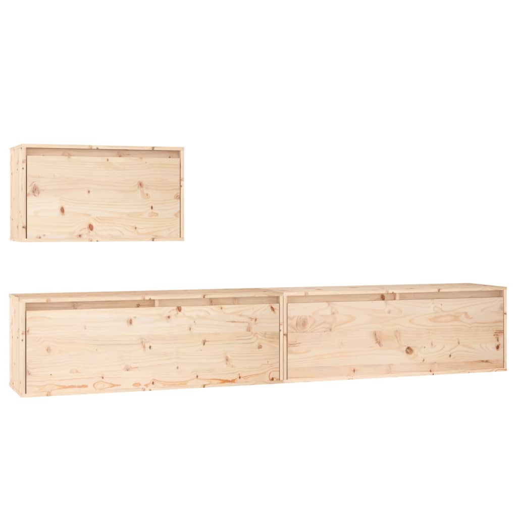 Meubles TV 3 pcs Bois massif de pin - XIOS