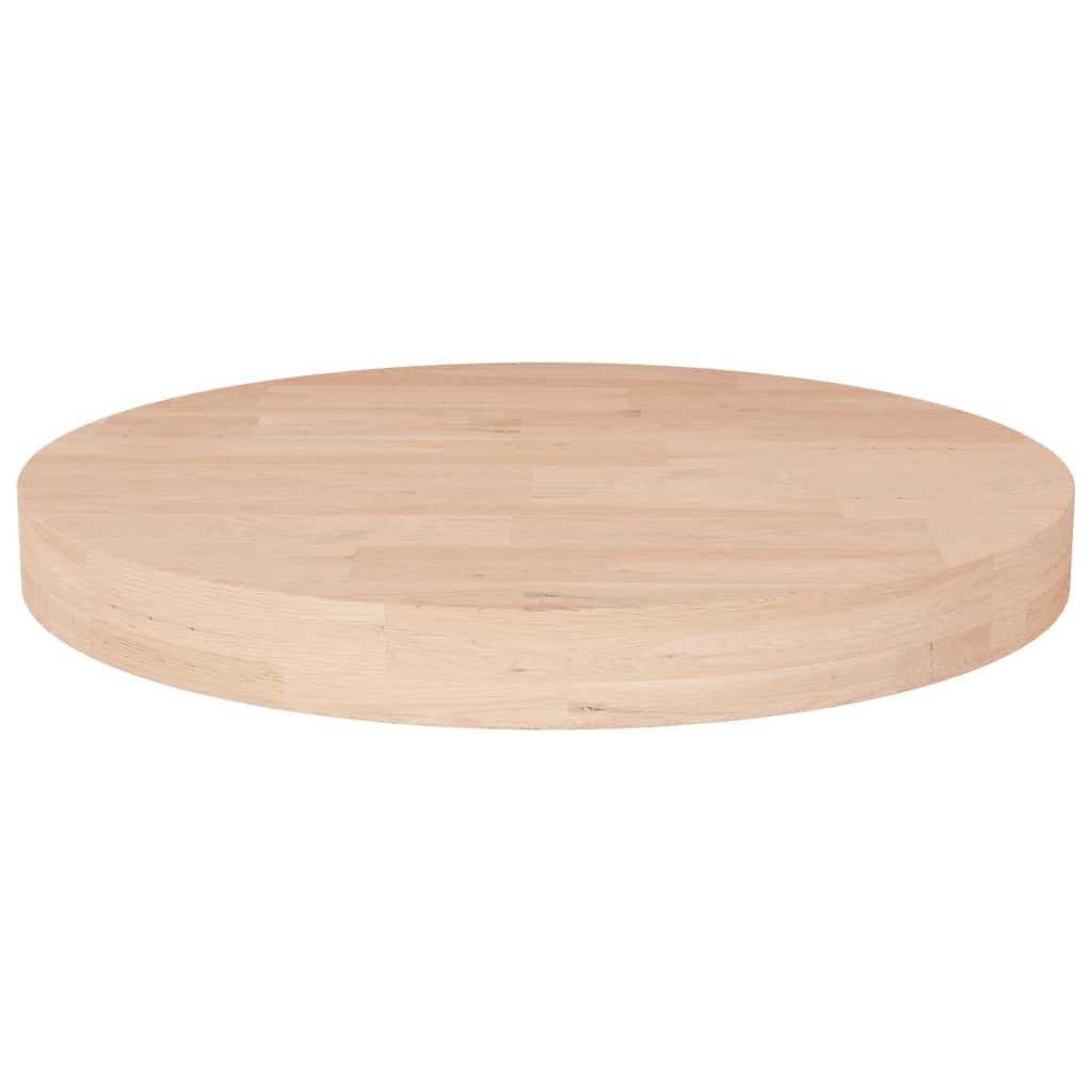 Dessus de table rond Ø50x4 cm Bois de chêne massif non traité - XIOS
