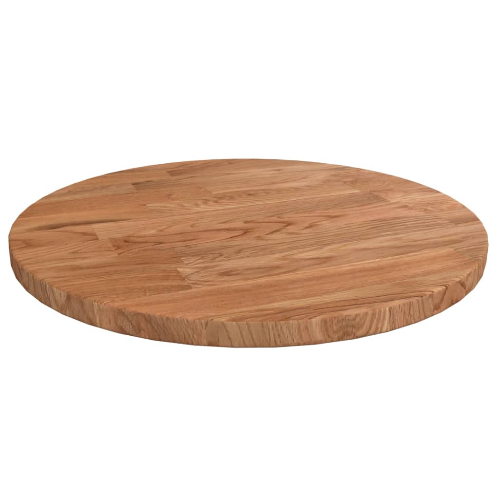 Dessus de table rond Marron clair Ø30x1,5 cm Bois chêne traité - XIOS