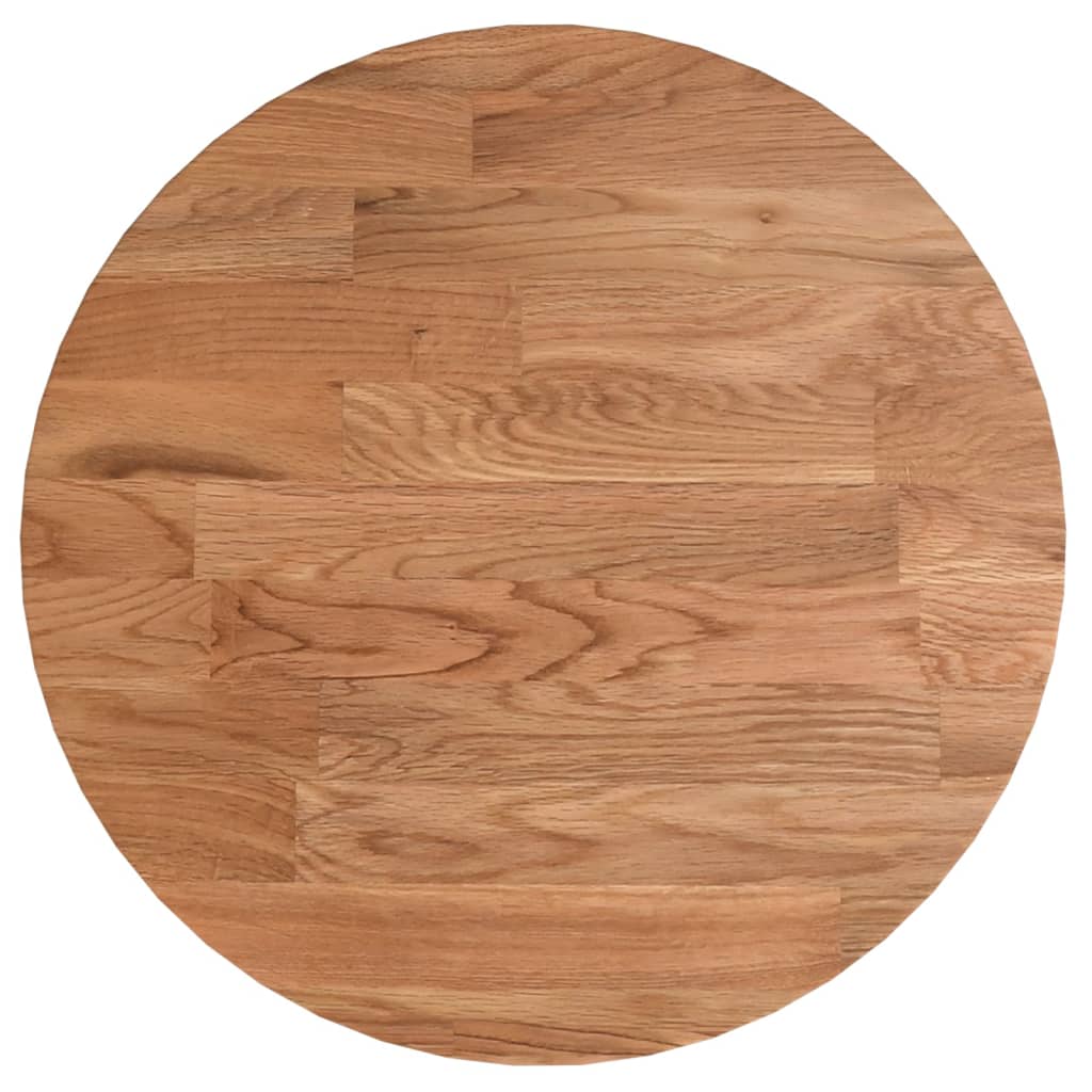 Dessus de table rond Marron clair Ø30x1,5 cm Bois chêne traité - XIOS