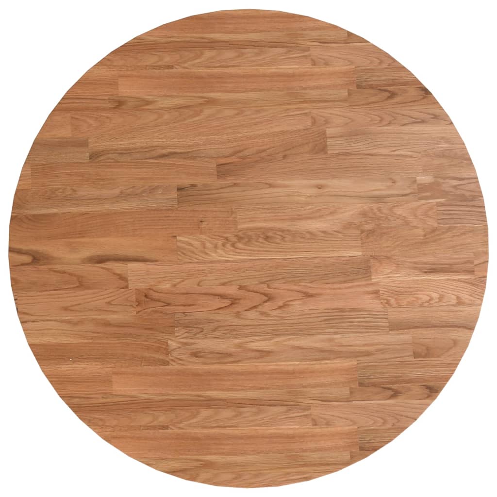 Dessus de table rond Marron clair Ø50x1,5 cm Bois chêne traité - XIOS