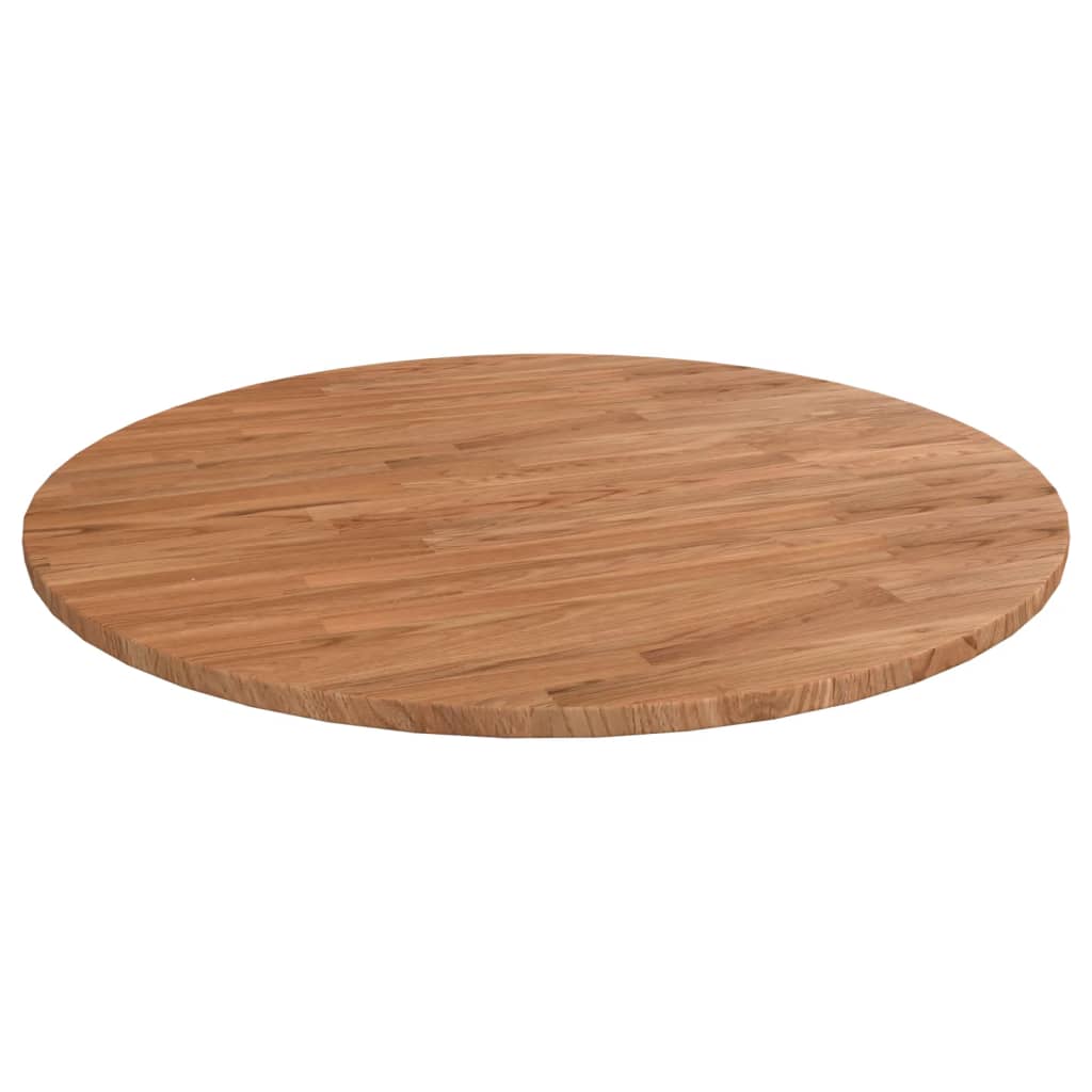 Dessus de table rond Marron clair Ø70x1,5 cm Bois chêne traité - XIOS