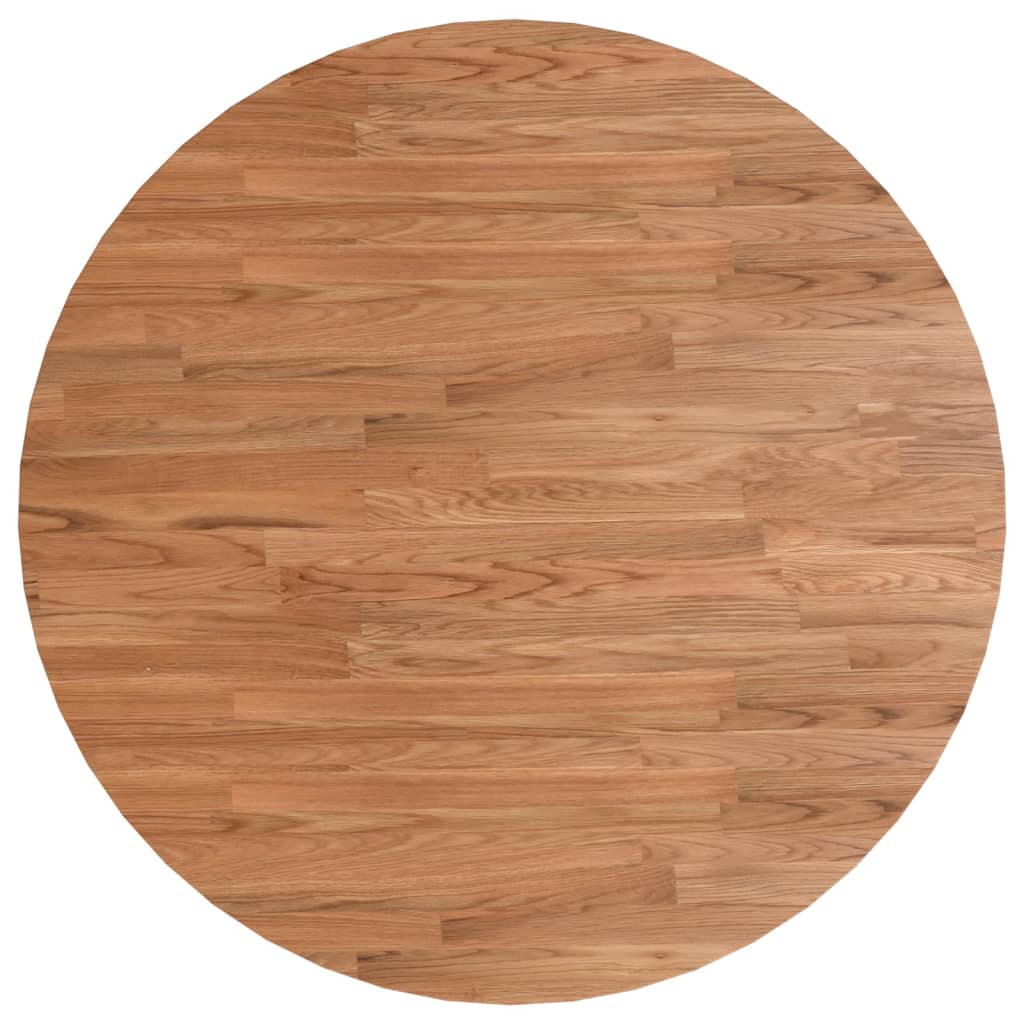 Dessus de table rond Marron clair Ø70x1,5 cm Bois chêne traité - XIOS
