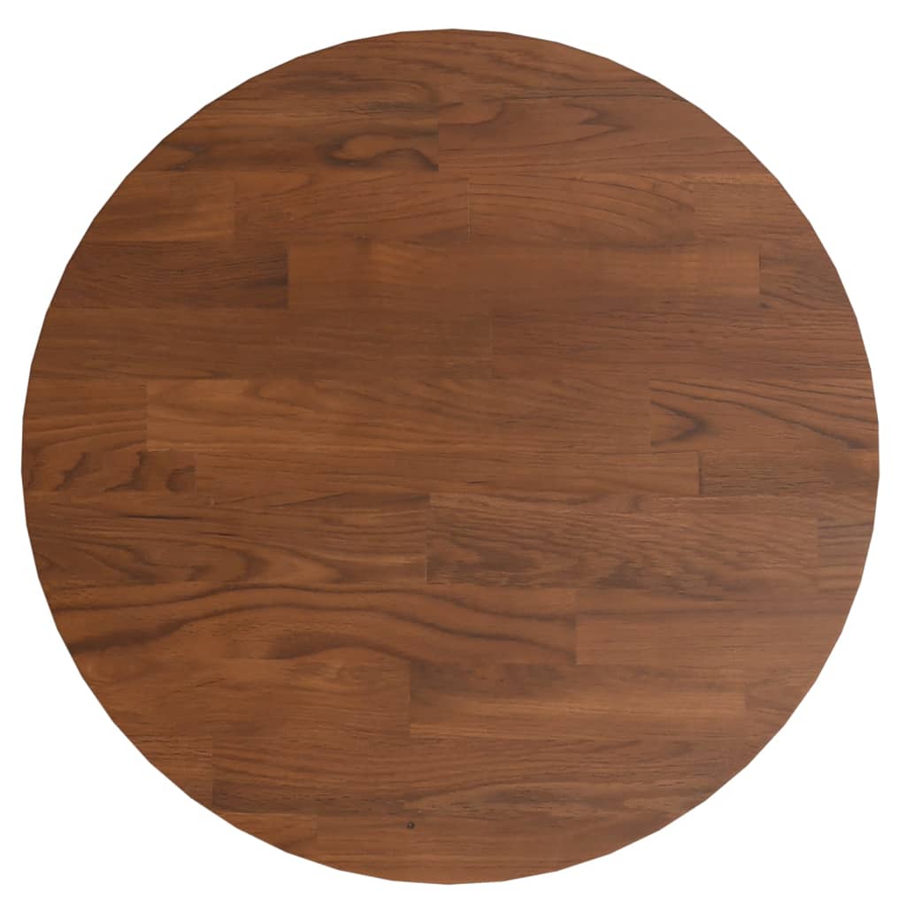 Dessus de table rond Marron foncé Ø30x1,5cm Chêne massif traité - XIOS