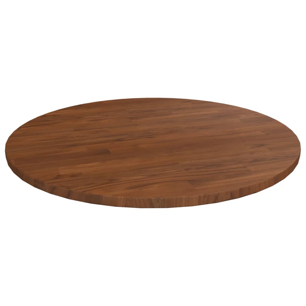 Dessus de table rond Marron foncé Ø50x1,5cm Chêne massif traité - XIOS