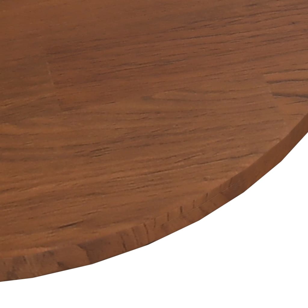 Dessus de table rond Marron foncé Ø50x1,5cm Chêne massif traité - XIOS