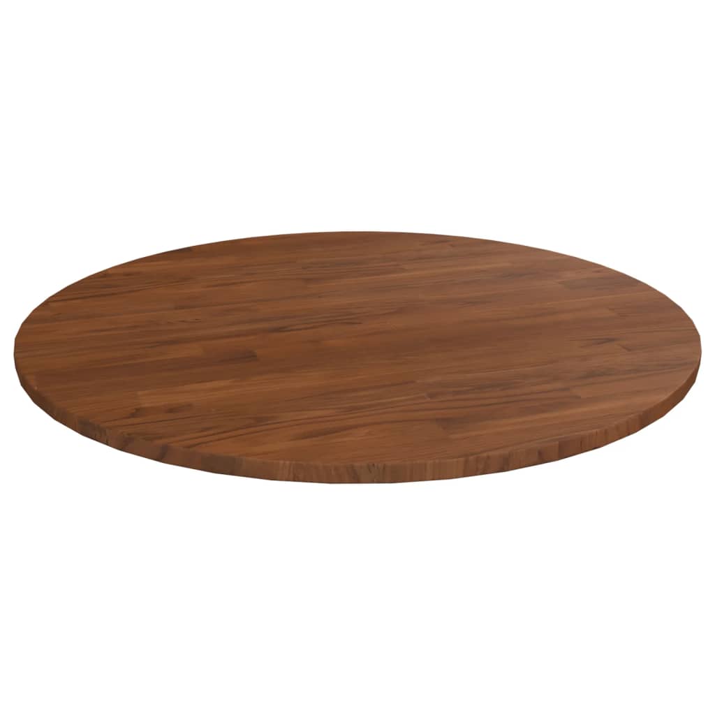 Dessus de table rond Marron foncé Ø70x1,5cm Chêne massif traité - XIOS