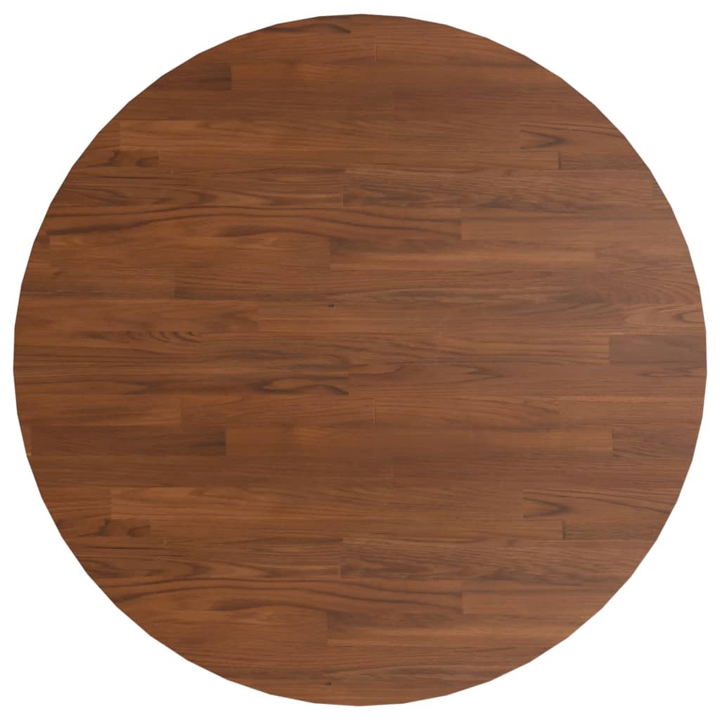 Dessus de table rond Marron foncé Ø90x1,5cm Chêne massif traité - XIOS
