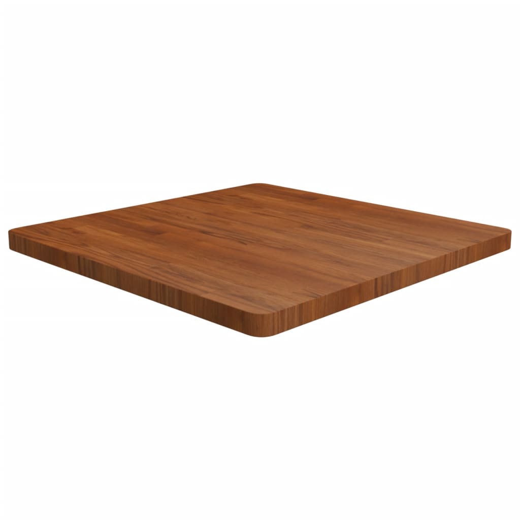 Dessus de table carré Marron foncé 80x80x4cm Bois chêne traité - XIOS