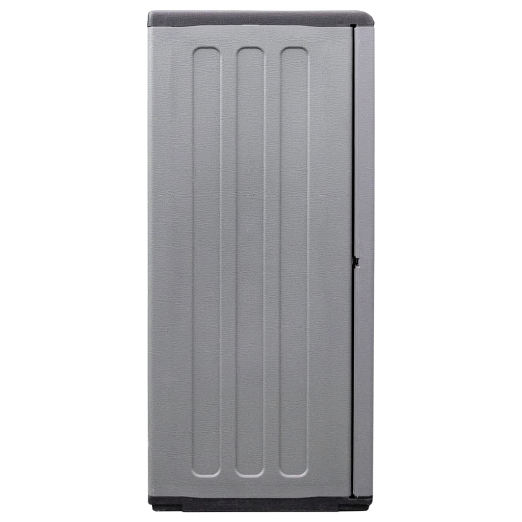 Armoire de rangement de jardin Gris et noir 68x37x84 cm PP