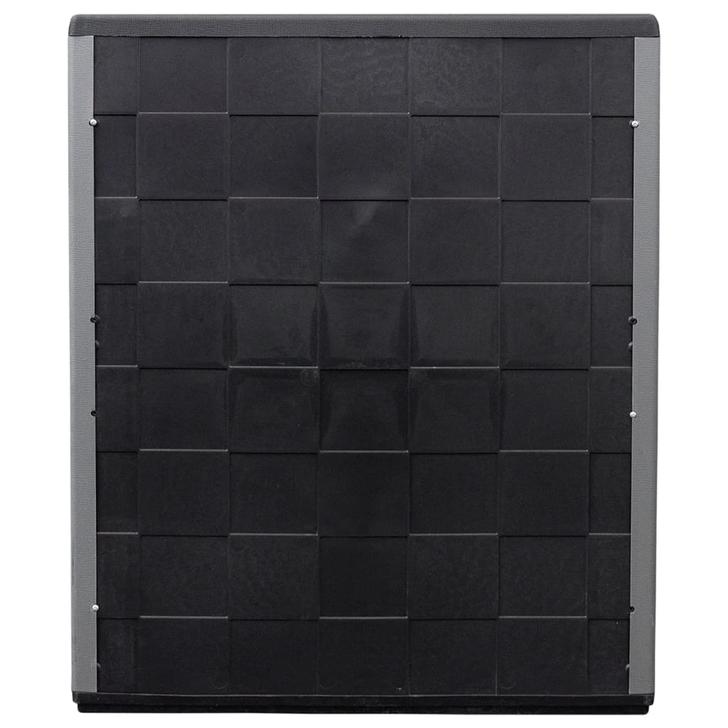 Armoire de rangement de jardin Gris et noir 68x37x84 cm PP
