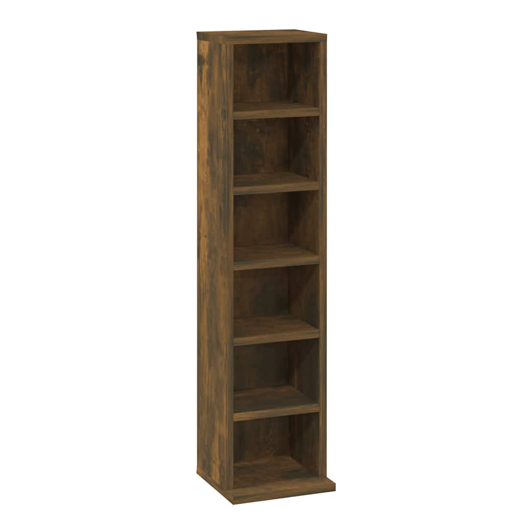Armoire à CD Chêne fumé 21x20x88 cm Bois d'ingénierie - XIOS