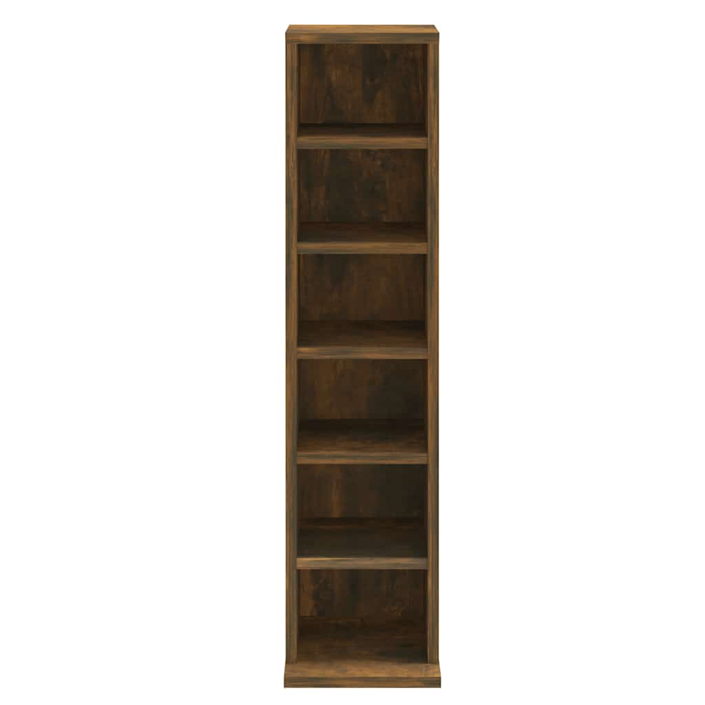 Armoire à CD Chêne fumé 21x20x88 cm Bois d'ingénierie - XIOS