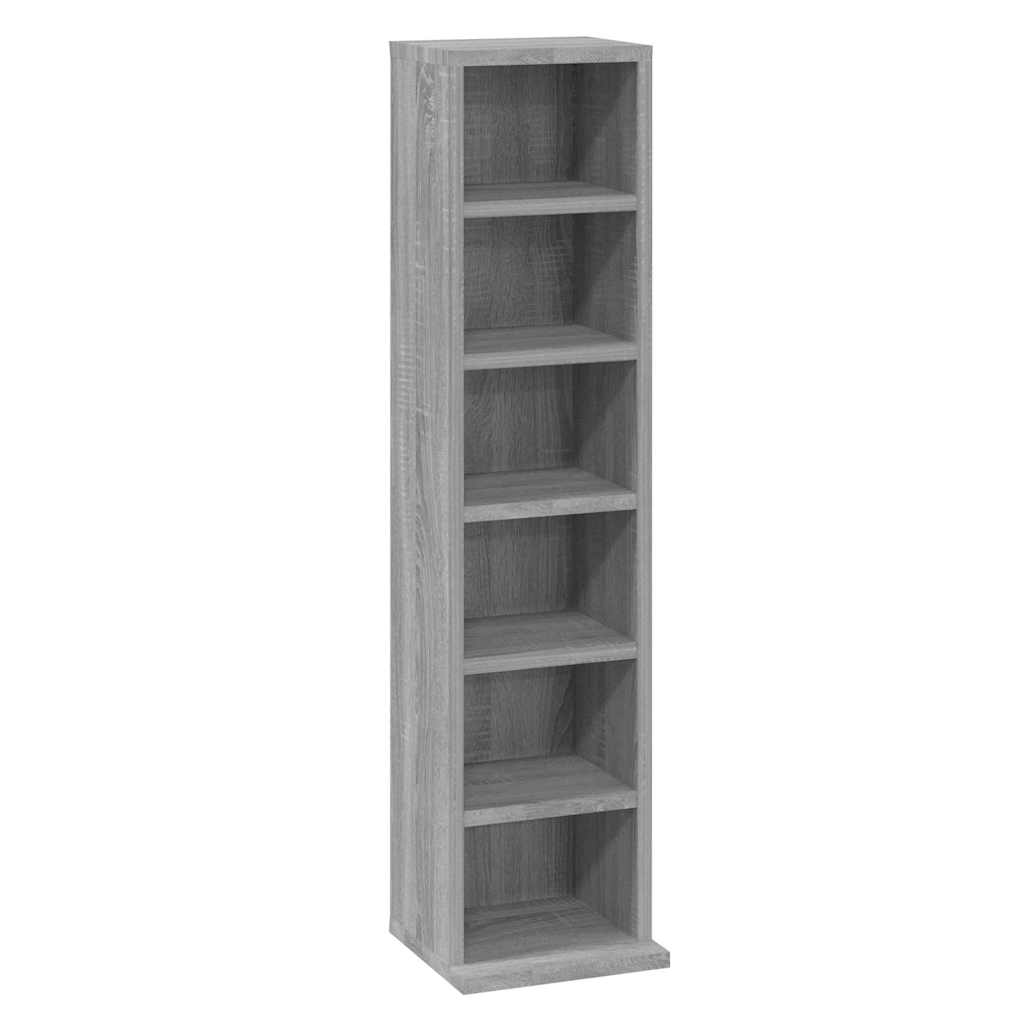 Armoire à CD Sonoma gris 21x20x88 cm Bois d'ingénierie - XIOS