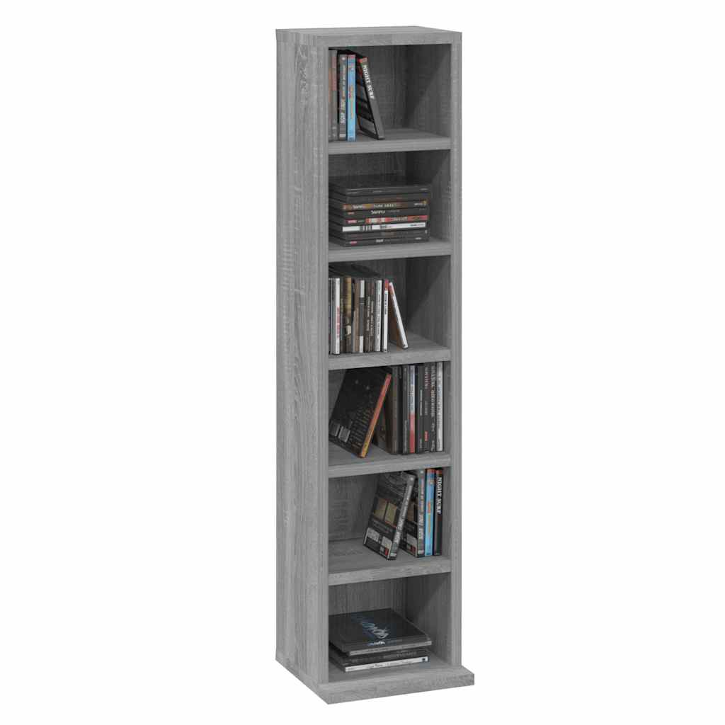 Armoire à CD Sonoma gris 21x20x88 cm Bois d'ingénierie - XIOS