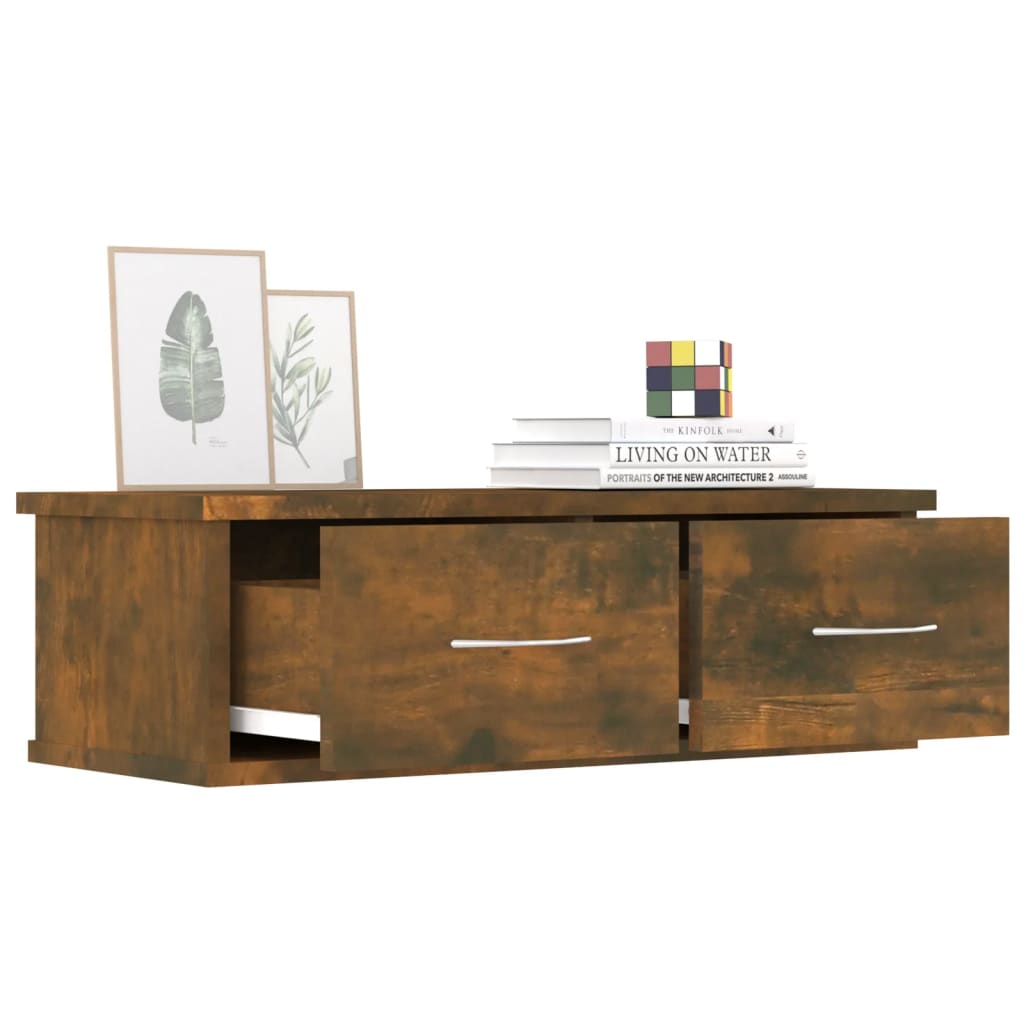 Armoire murale Chêne fumé 60x26x18,5 cm Bois d'ingénierie - XIOS