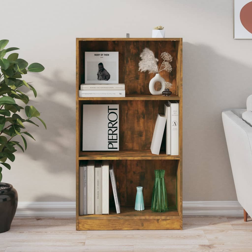 Bibliothèque Chêne fumé 60x24x109 cm Bois d'ingénierie - XIOS