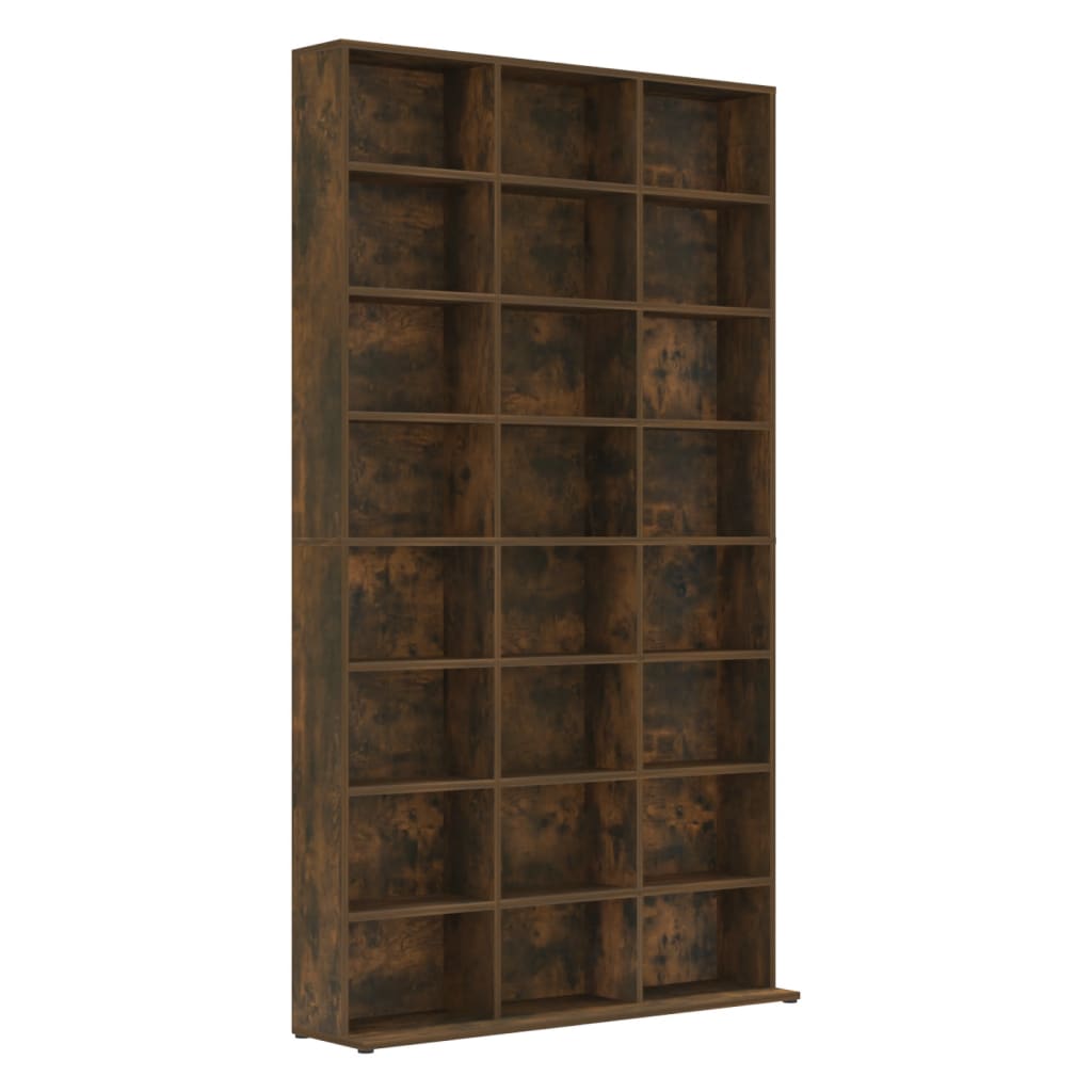 Armoire à CD Chêne fumé 102x23x177,5 cm Bois d'ingénierie - XIOS