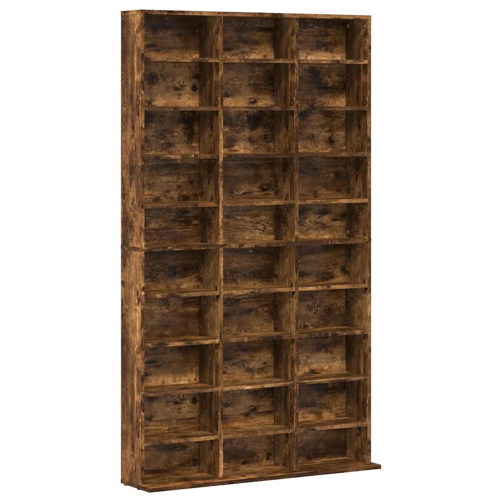 Armoire à CD Chêne fumé 102x23x177,5 cm Bois d'ingénierie - XIOS
