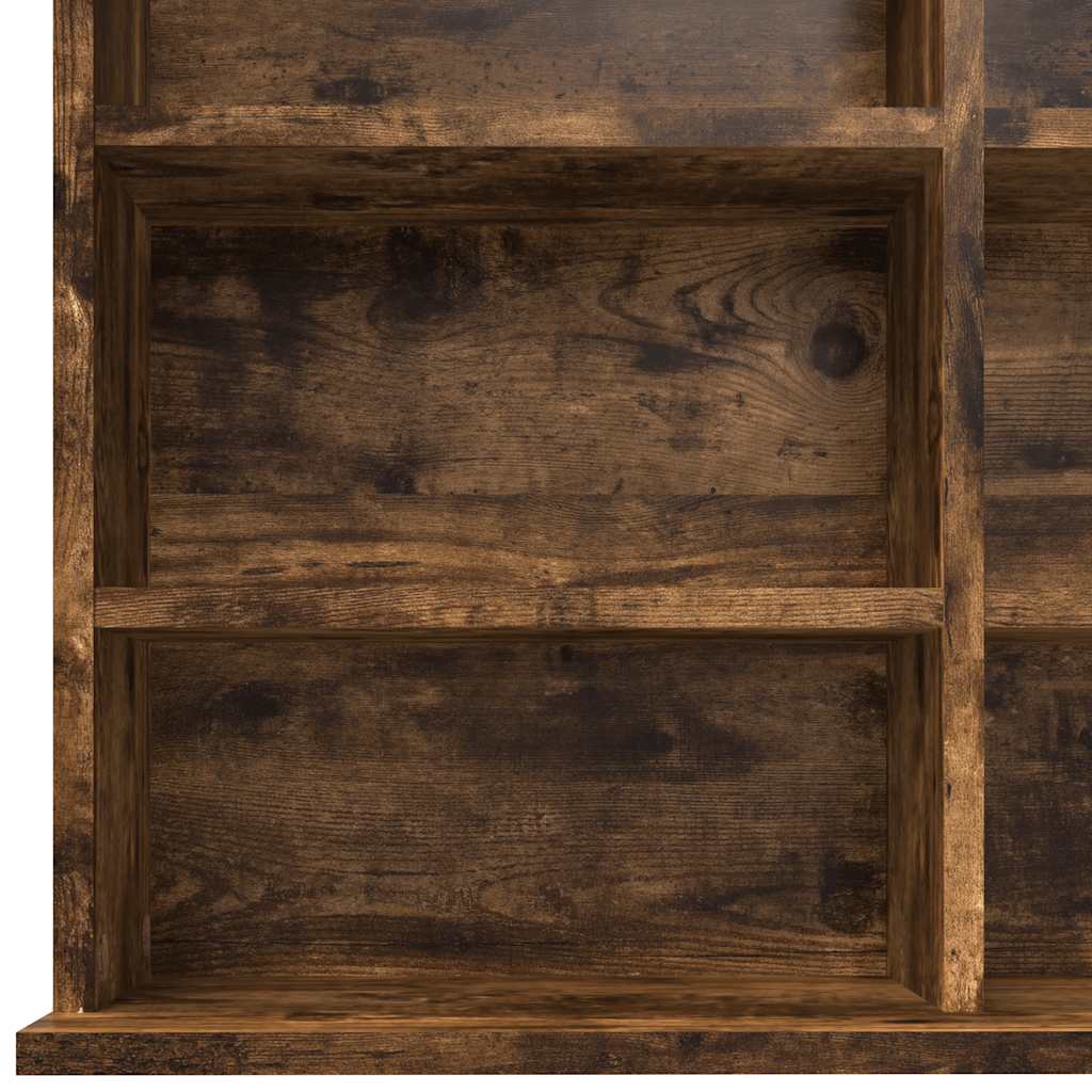 Armoire à CD Chêne fumé 102x23x177,5 cm Bois d'ingénierie - XIOS