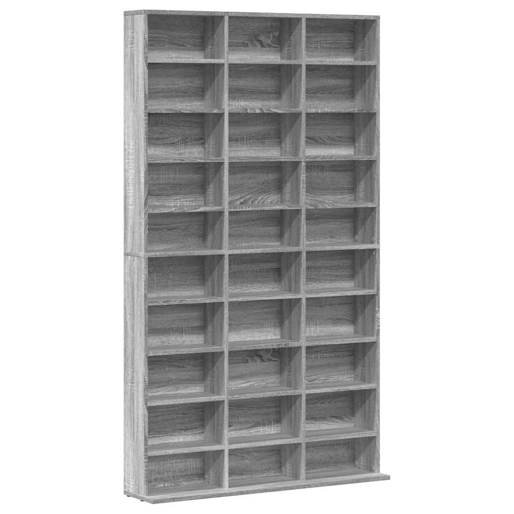 Armoire à CD Sonoma gris 102x23x177,5 cm Bois d'ingénierie - XIOS