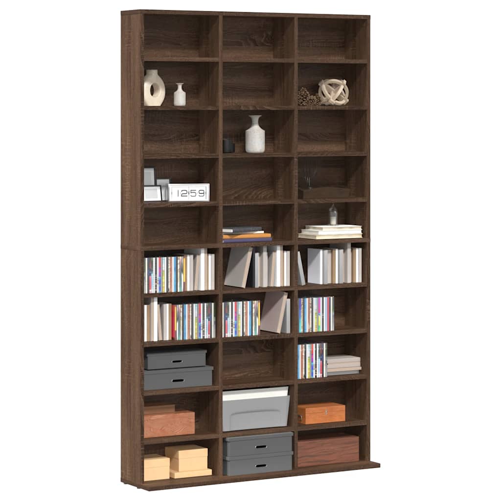 Armoire à CD Chêne marron 102x23x177,5 cm Bois d'ingénierie - XIOS