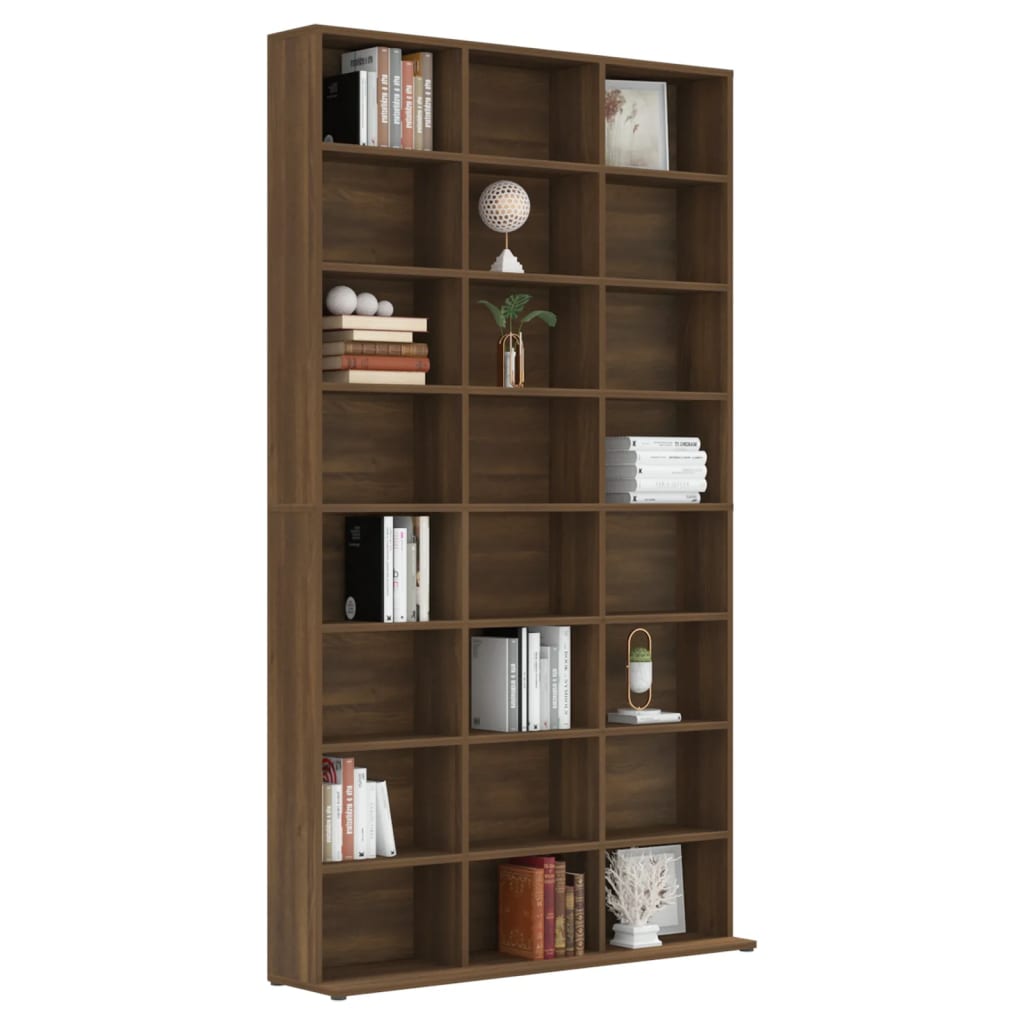 Armoire à CD Chêne marron 102x23x177,5 cm Bois d'ingénierie - XIOS