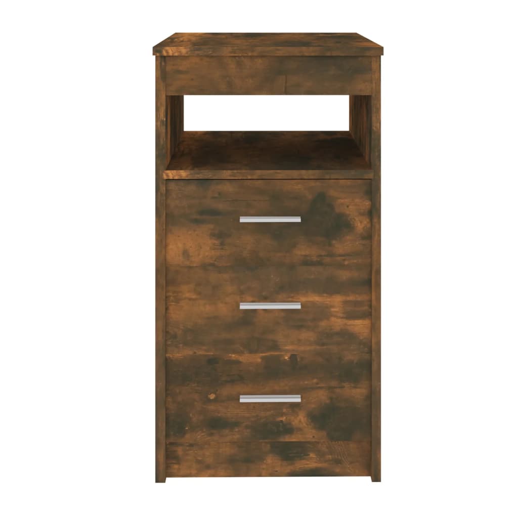 Armoire à tiroirs Chêne fumé 40x50x76 cm Bois d'ingénierie - XIOS