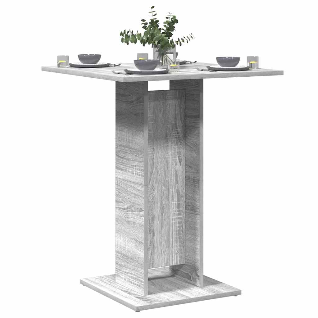 Table de bistro Sonoma gris 60x60x75 cm Bois d'ingénierie - XIOS