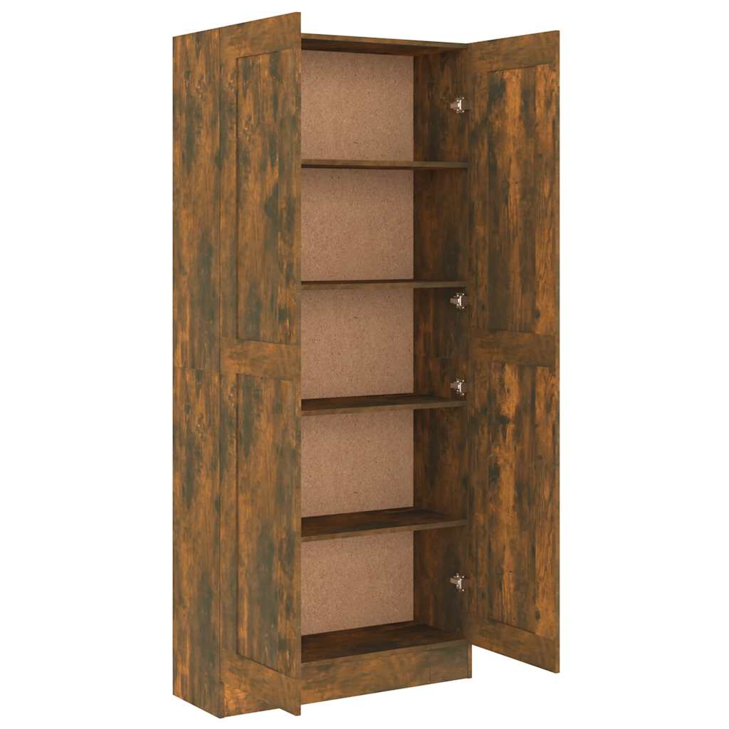 Armoire à livres Chêne fumé 82,5x30,5x185,5cm Bois d'ingénierie - XIOS