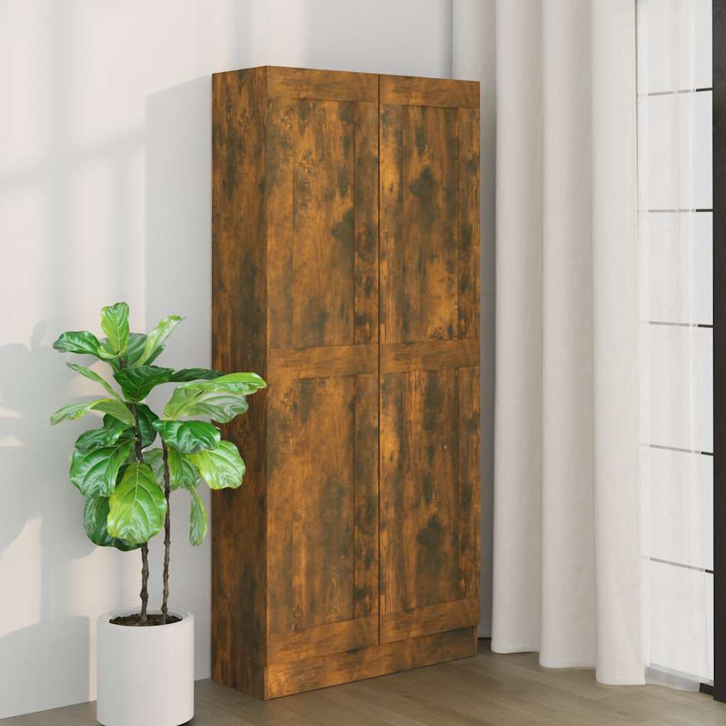 Armoire à livres Chêne fumé 82,5x30,5x185,5cm Bois d'ingénierie - XIOS