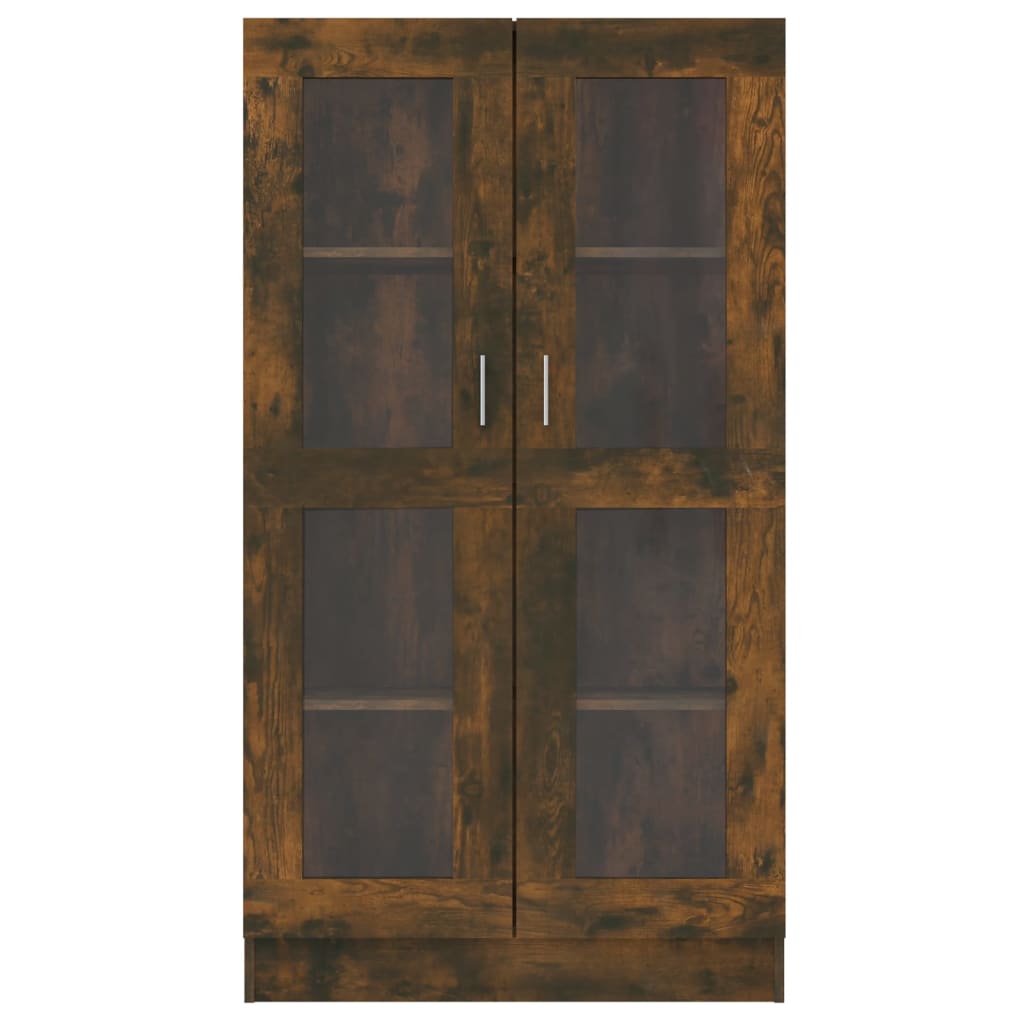 Armoire à vitrine Chêne fumé 82,5x30,5x150 cm Bois d'ingénierie - XIOS