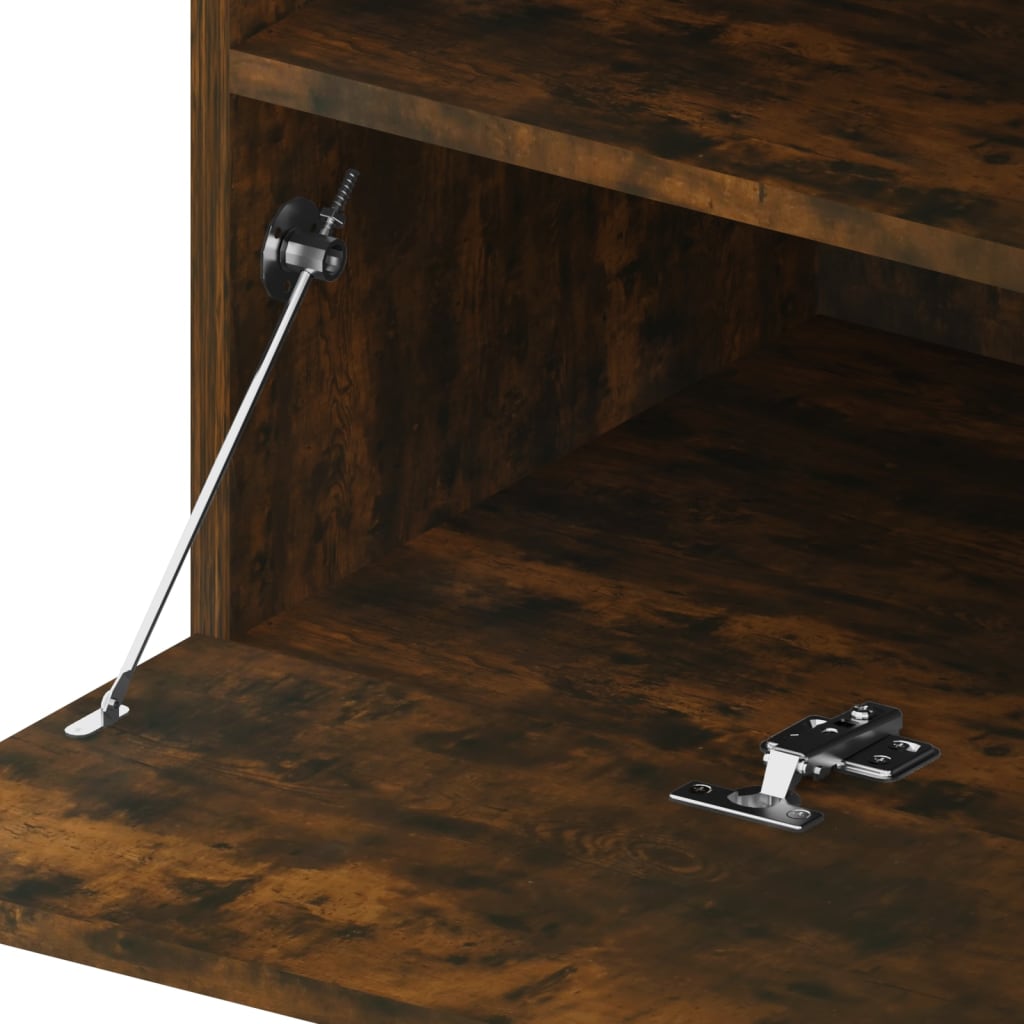 Meubles TV avec lumières LED 2 pcs Chêne fumé 75x35x40 cm - XIOS