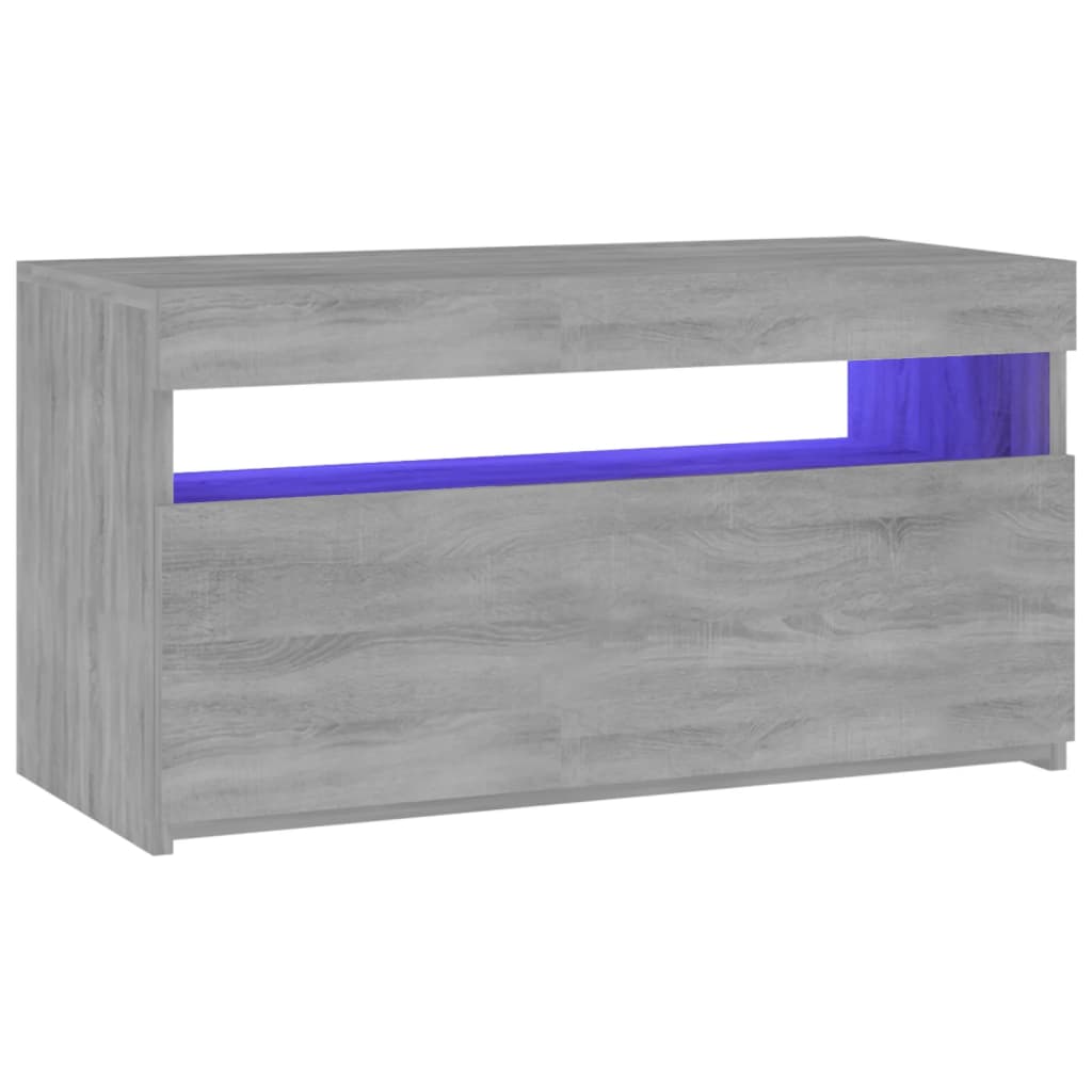 Meuble TV avec lumières LED Sonoma gris 75x35x40 cm - XIOS