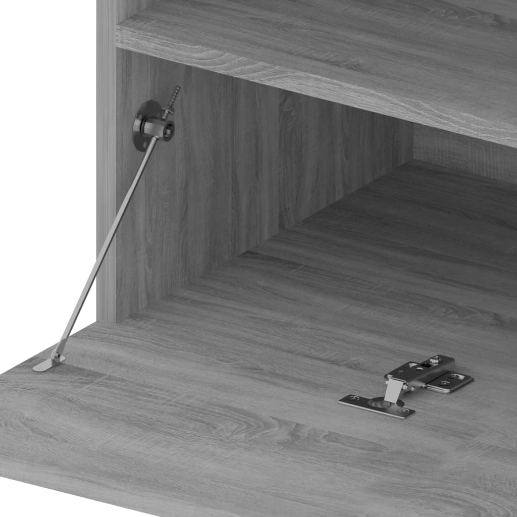 Meubles TV avec lumières LED 2 pcs Sonoma gris 75x35x40 cm - XIOS