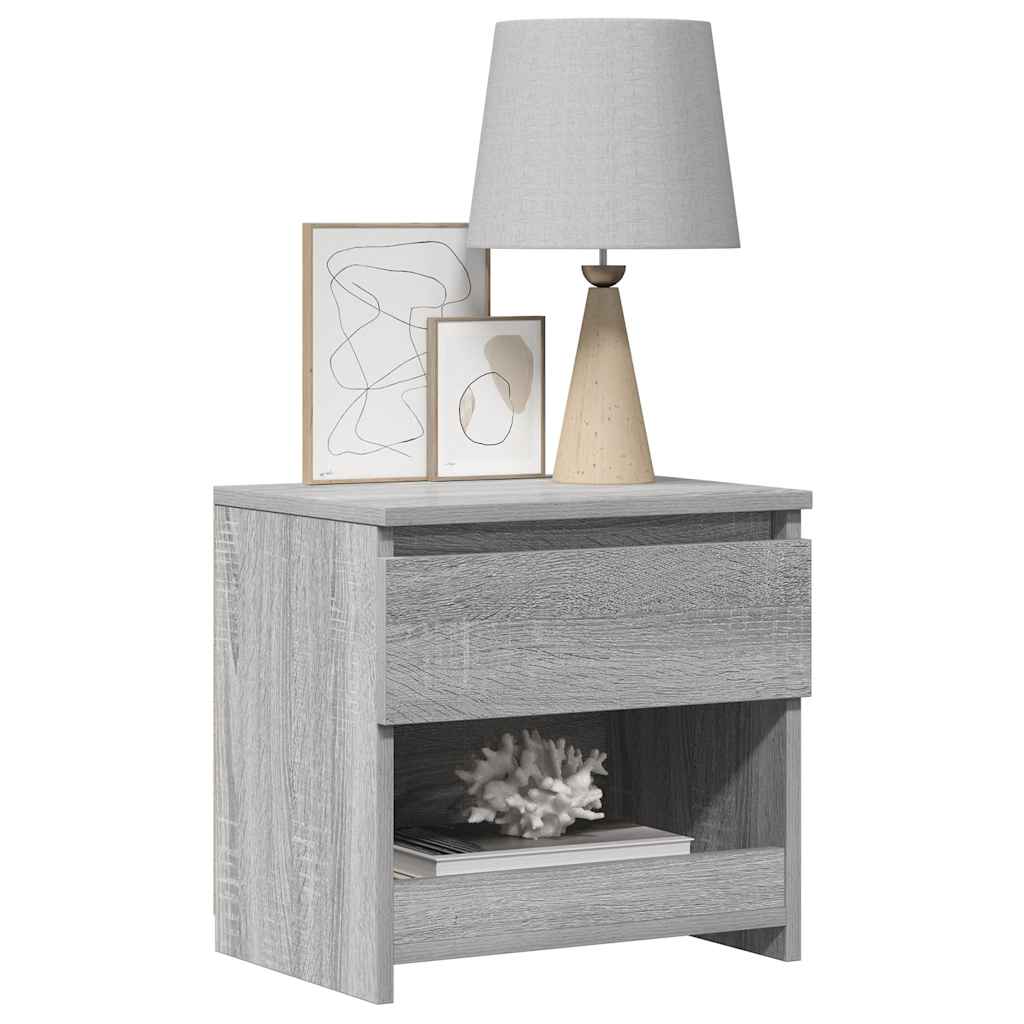 Tables de chevet 2 pcs Sonoma gris 40x30x39cm Bois d'ingénierie - XIOS