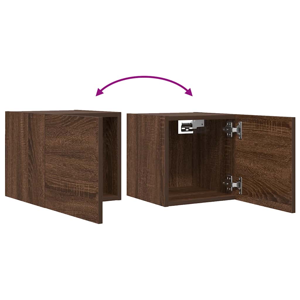Meubles TV muraux 2 pcs Chêne marron 30,5x30x30 cm - XIOS