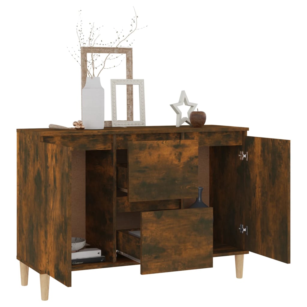 Buffet Chêne fumé 101x35x70 cm Bois d'ingénierie - XIOS