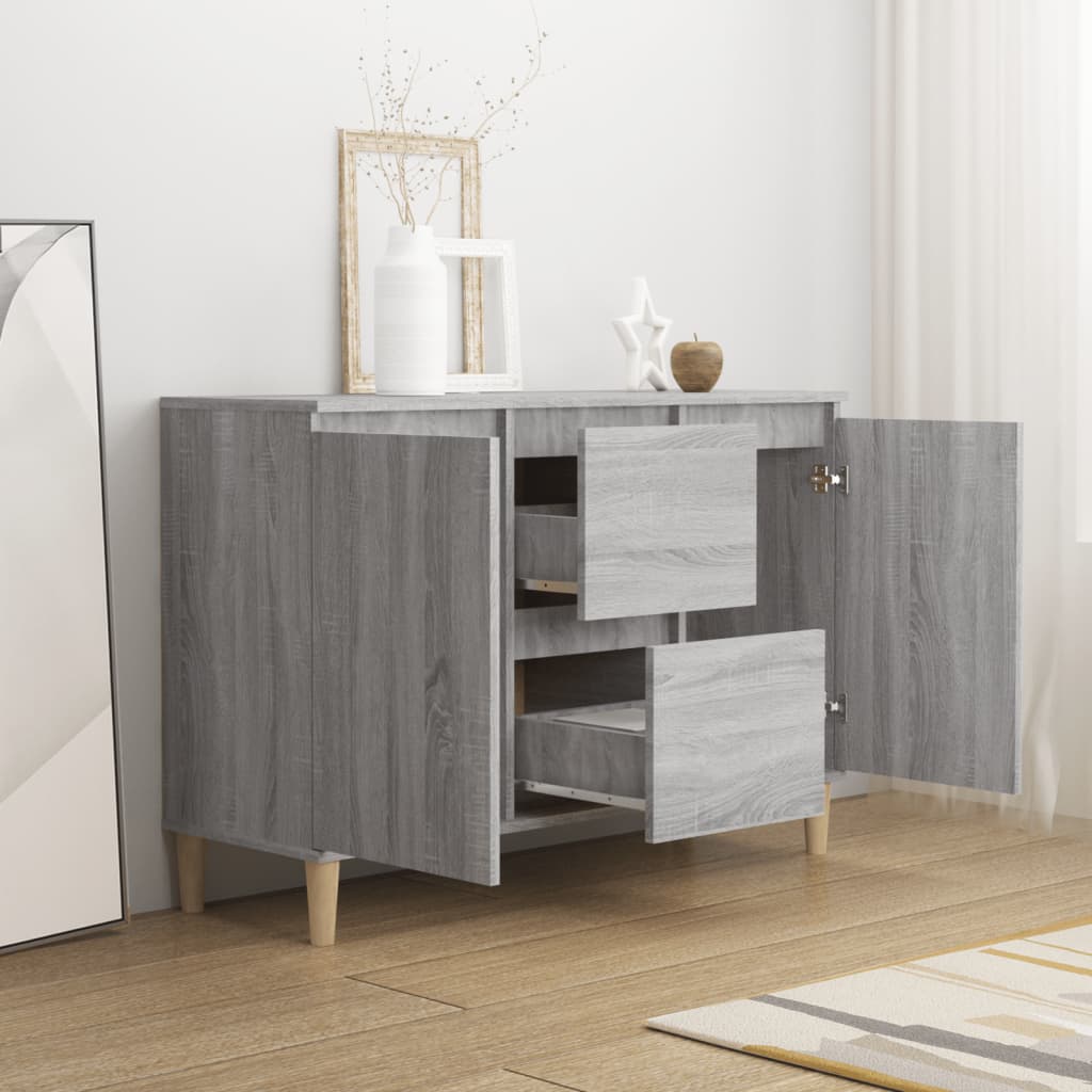 Buffet Sonoma gris 101x35x70 cm Bois d'ingénierie - XIOS