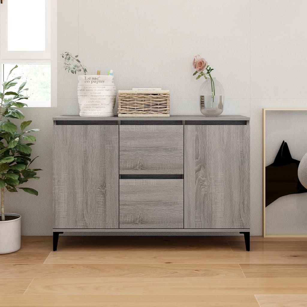 Buffet Sonoma gris 102x35x70 cm Bois d'ingénierie - XIOS