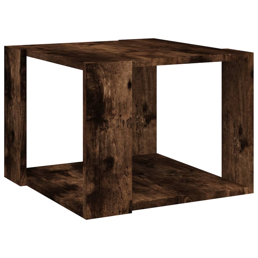 Table basse Chêne fumé 40x40x30 cm Bois d'ingénierie - XIOS