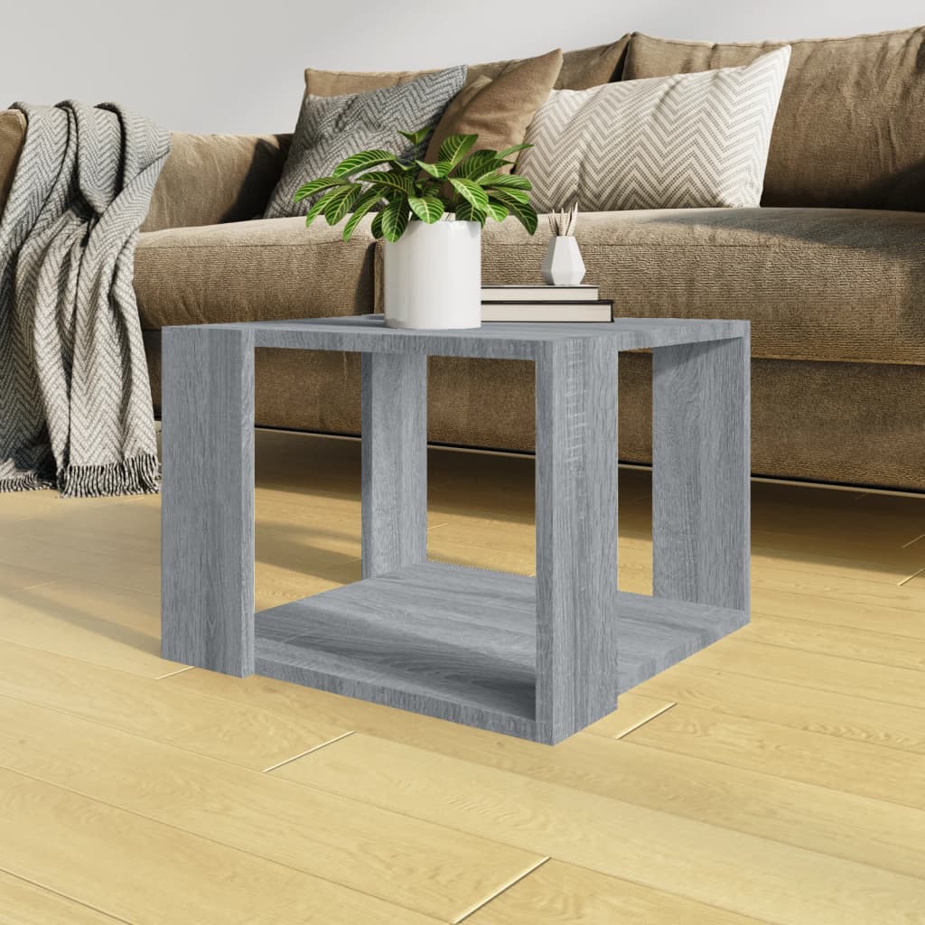 Table basse Sonoma gris 40x40x30 cm Bois d'ingénierie - XIOS