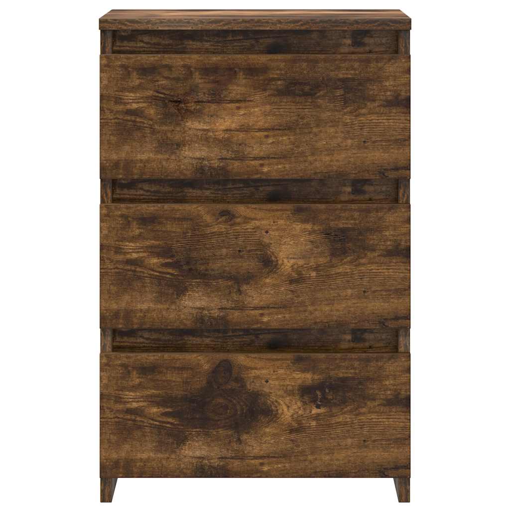 Tables de chevet 2pcs Chêne fumé 40x35x62,5cm Bois d'ingénierie - XIOS