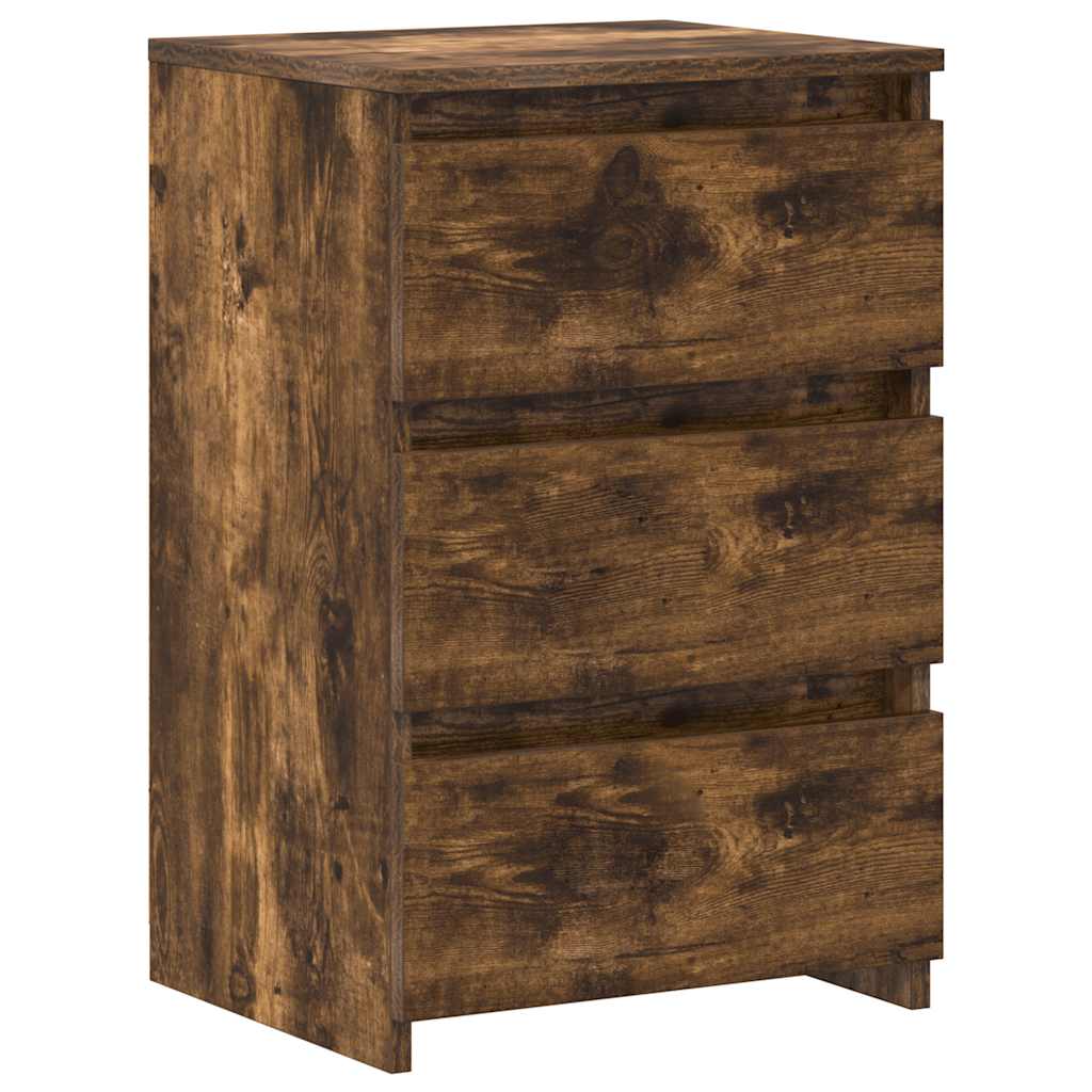 Tables de chevet 2pcs Chêne fumé 40x35x62,5cm Bois d'ingénierie - XIOS