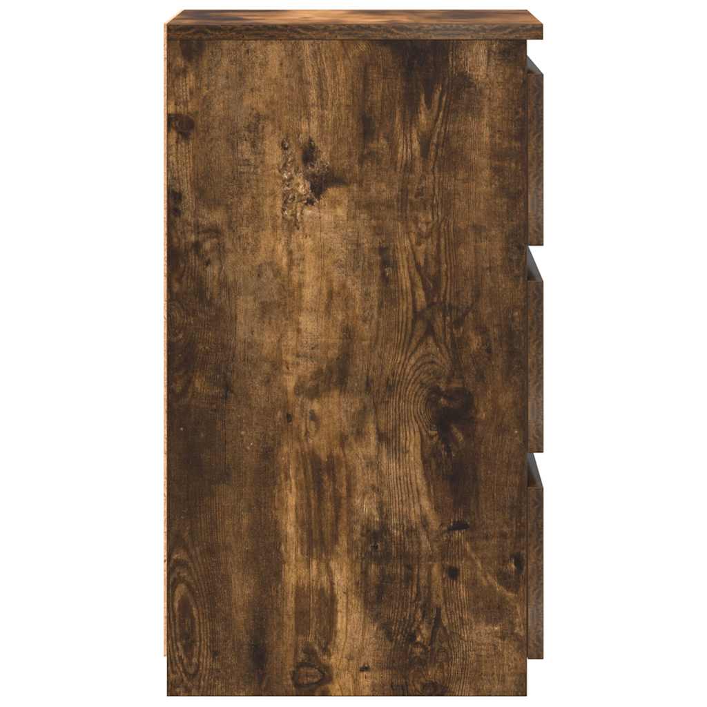 Tables de chevet 2pcs Chêne fumé 40x35x62,5cm Bois d'ingénierie - XIOS