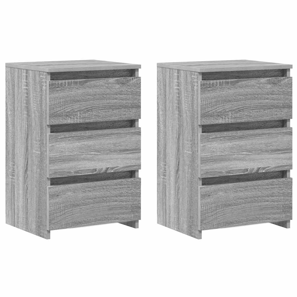 Tables de chevet 2 pcs Sonoma gris 40x35x62,5cm Bois ingénierie - XIOS