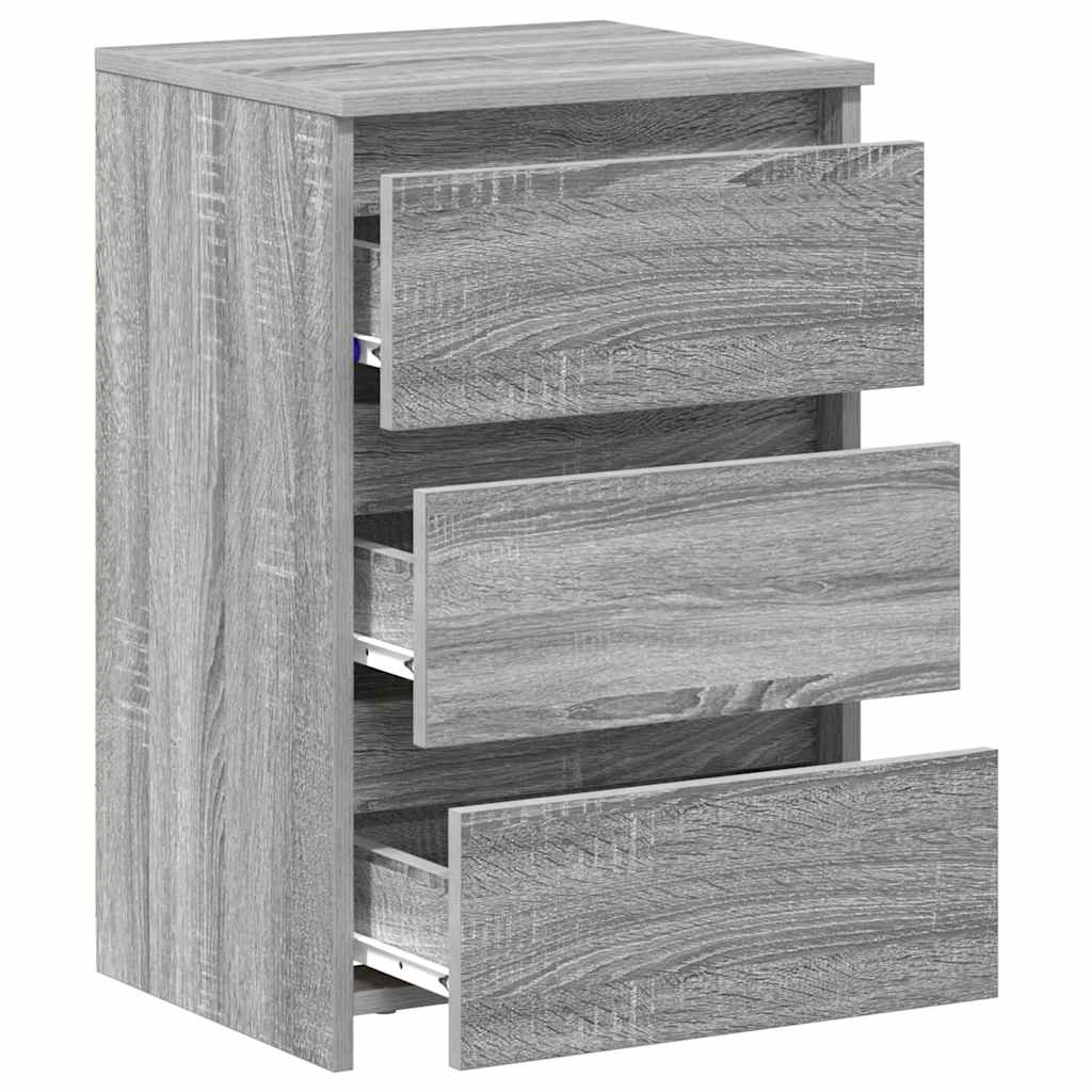 Tables de chevet 2 pcs Sonoma gris 40x35x62,5cm Bois ingénierie - XIOS