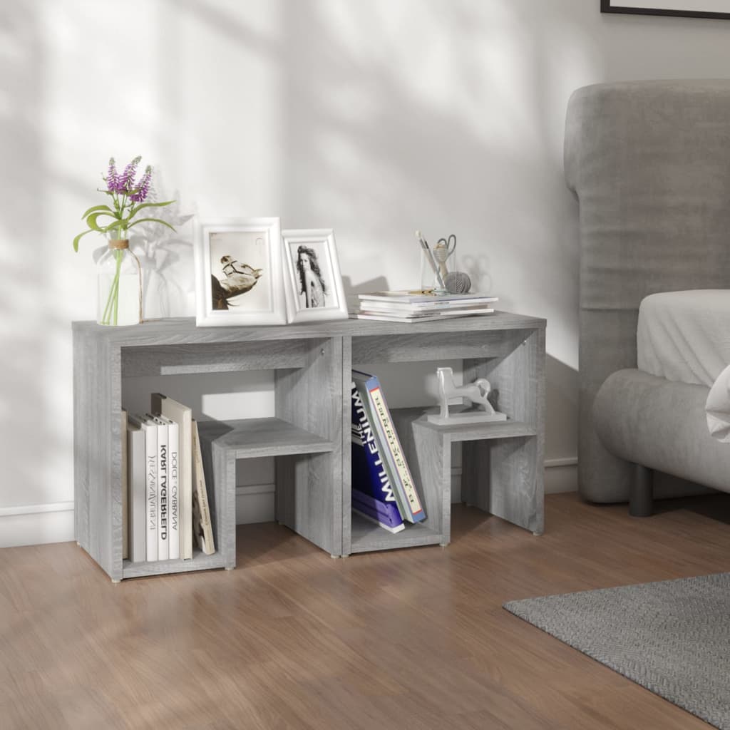 Tables de chevet 2 pcs Sonoma gris 40x30x40 cm Bois ingénierie - XIOS